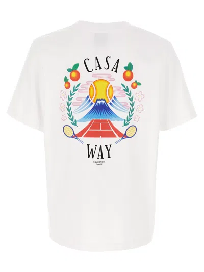 Casablanca Casa Way Mountain Printed T-shirt In White