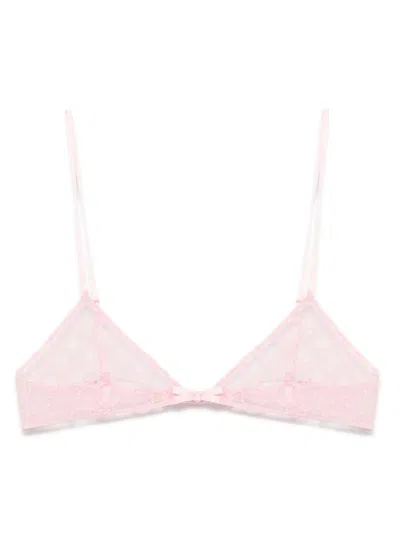 Gucci Women Gg Tulle Bra In Pink