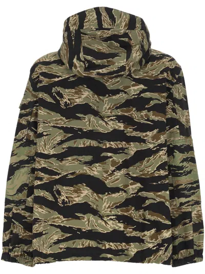 Givenchy Multicolour Hooded Zip Jacket In Black