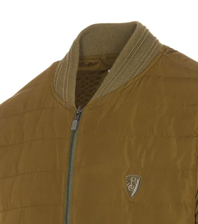 Burberry Men Dalham B Shield Logo Down Jacket In Green