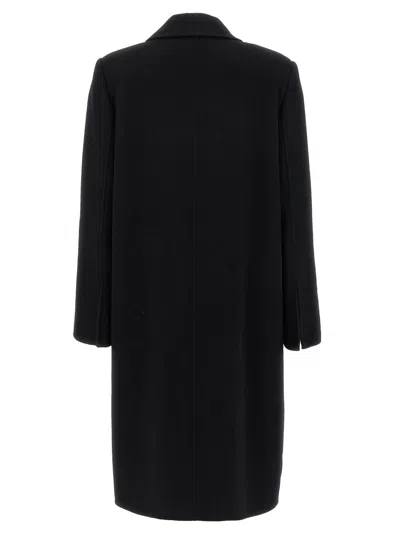 Fendi 'double Wool' Coat In Black