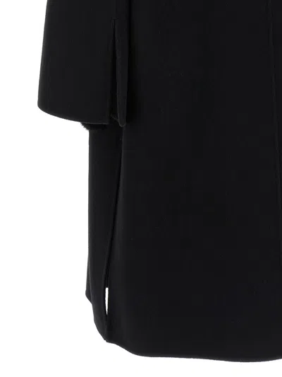 Fendi 'double Wool' Coat In Black