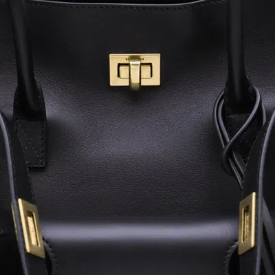 Balenciaga Black Leather Carry All Bel Air Backpack In Multi