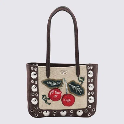 Valentino Garavani Multicolor Leather Nellcote Totes In Multi