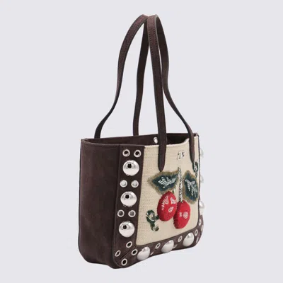 Valentino Garavani Multicolor Leather Nellcote Totes In Multi