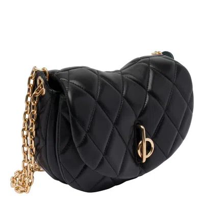 Burberry Rocking Horse Quilted Leather Crossbody Bag In Black