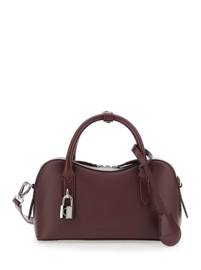 Stella Mccartney Ryder Bordeaux Handbag With Two Top Handles And Front Padlock Detail With Logo In Ecoleather Woman In Burgundy