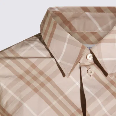 Burberry Shirts Stone Grey Ip Check