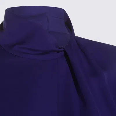 Tom Ford Purple Silk Top In Blue