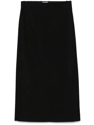 Totême Toteme Low-waist Straight Skirt Clothing In Black