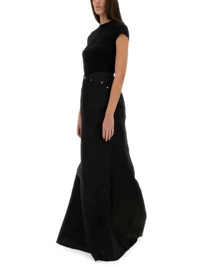 Rick Owens Long Skirt In Black