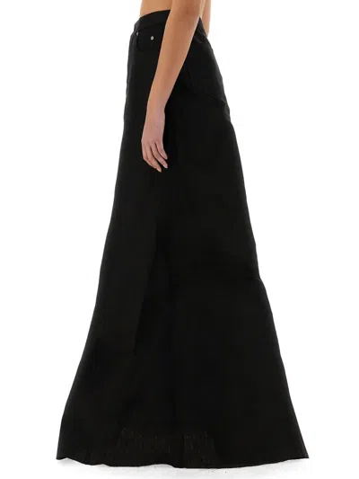 Rick Owens Long Skirt In Black