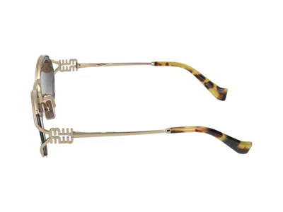 Miu Miu Oro Pallido Metal Sunglasses In Gray