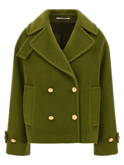 Tagliatore 'sheila' Coat Double-breasted Flap Pockets In Green