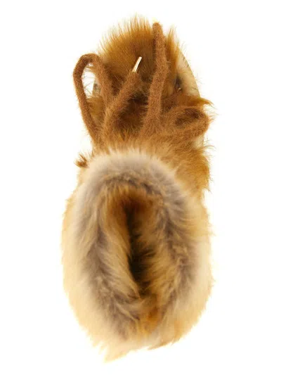 Fendi Chic Ankle Boots Featuring Fur Detailing In Brown