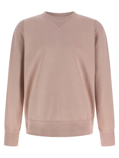 Isabel Marant Crew Neck Sweatshirt Featuring Ribbed Cuffs In Pink