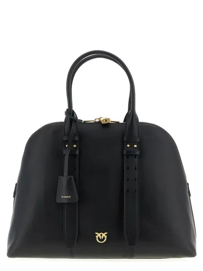 Pinko Bowling Bag Escape Maxi In Leather In Black
