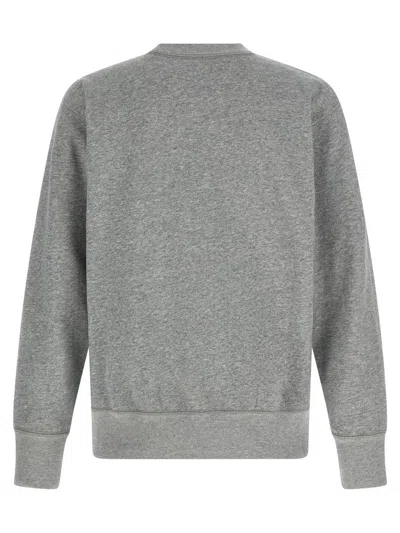 Isabel Marant Ribbed Cuff Long Sleeve Crew Neck Sweatshirt In Gray