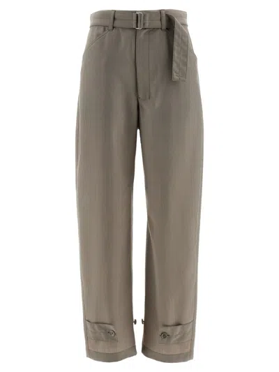 Lemaire Curved Tailored Pants In Green