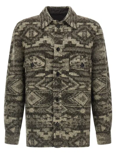 Isabel Marant Kervon Puffer Jackets Brown In Multi