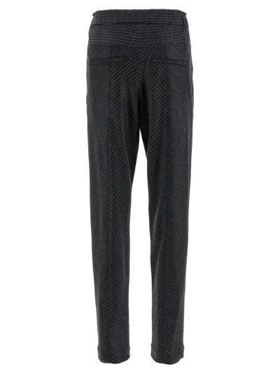 Isabel Marant Trousers With Pleated Front And Pockets In Blue