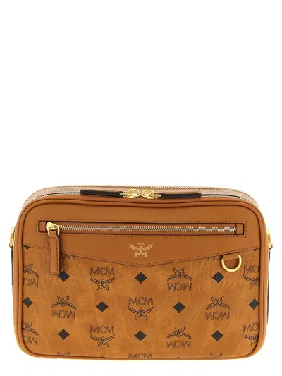 Mcm Diamond Crossbody Bags Brown In Brown