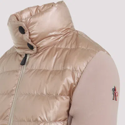Moncler Padded Zip-fastening Jacket In Brown