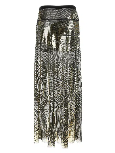 Pucci Semi-transparent Maxi Skirt Skirts Black In Black