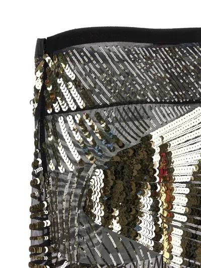 Pucci Semi-transparent Maxi Skirt Skirts Black In Black