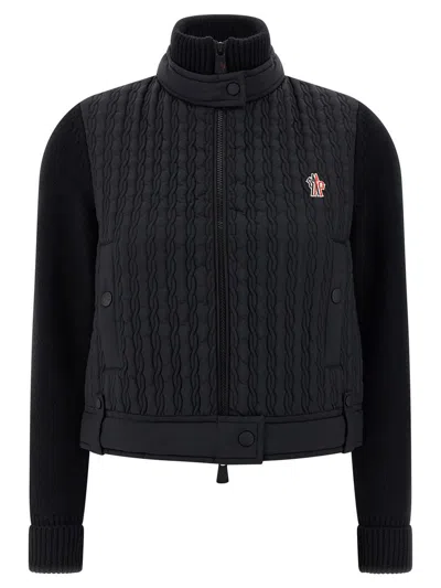 Moncler Tricot Cardigan In Black