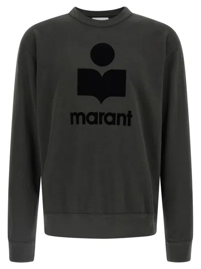 Isabel Marant Mikoy Logo-print Sweatshirt In Gray