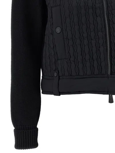 Moncler Tricot Cardigan In Black
