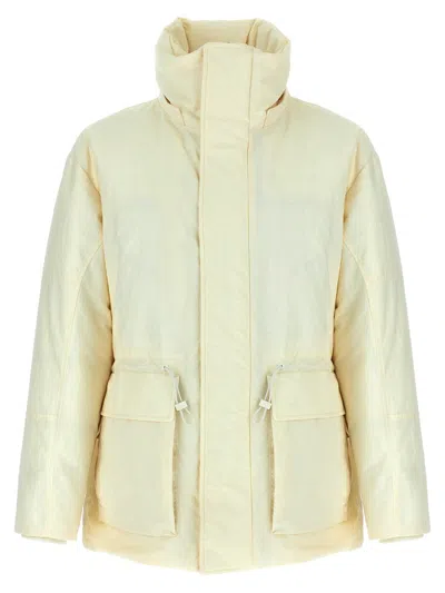 Laminar Hooded Down Jacket Puffer Jackets White In Yellow