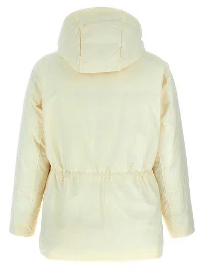 Laminar Hooded Down Jacket Puffer Jackets White In Yellow