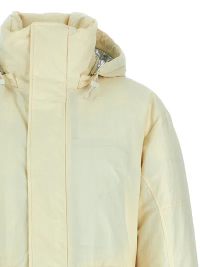 Laminar Hooded Down Jacket Puffer Jackets White In Yellow