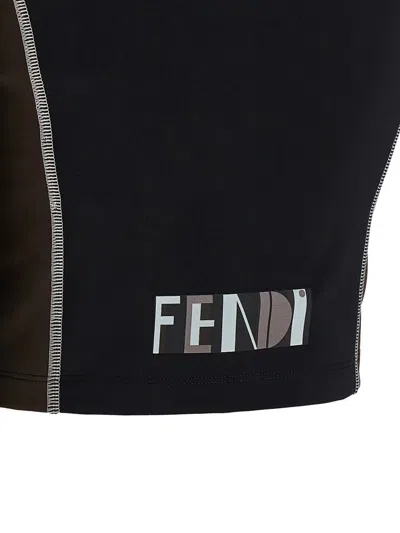 Fendi Color Block Tops Multicolor In Black