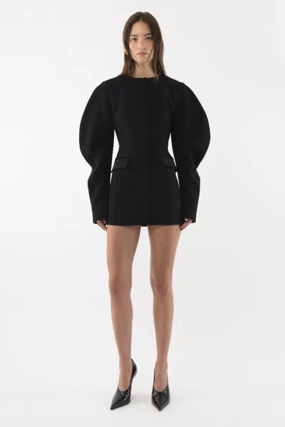 Arakii Sculpted Blazer Dress In Black