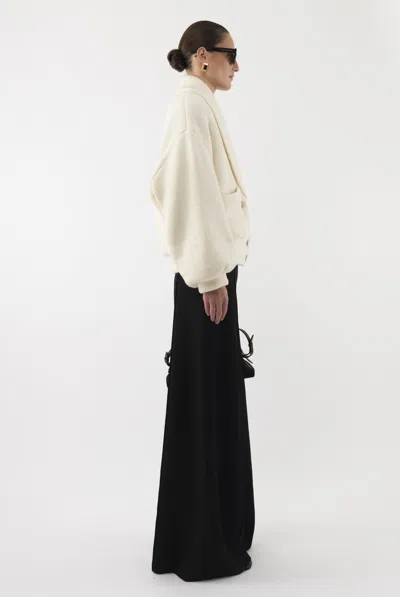 Arakii Knitted Bomber In White