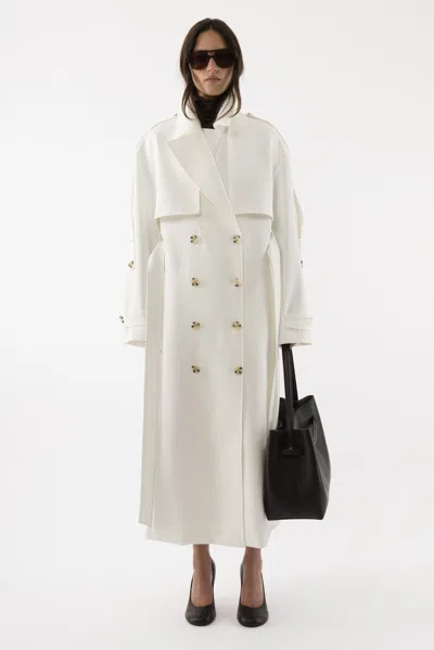 Arakii Halo Trenchcoat In White