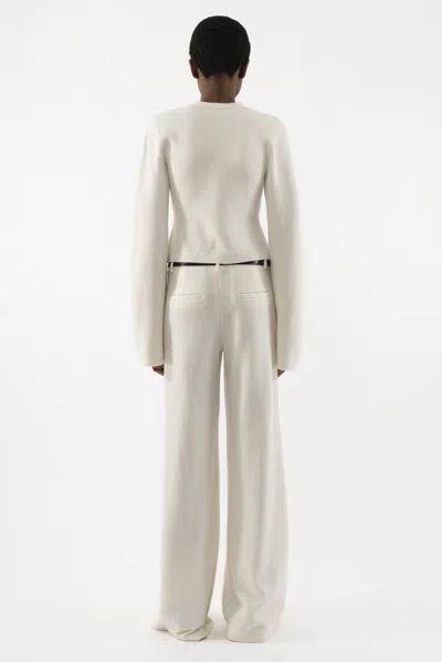 Arakii Tight Waist Cardigan In White