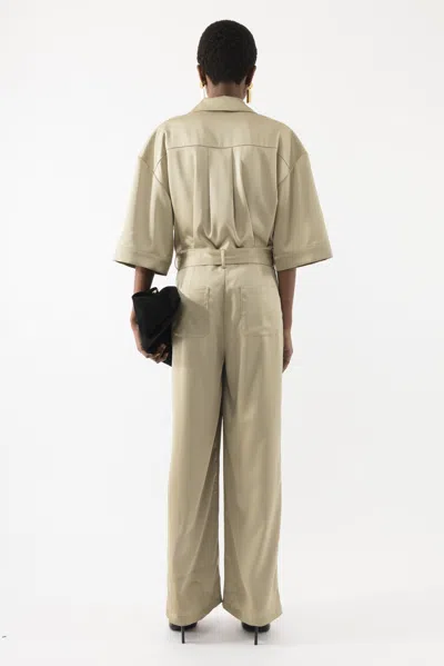 Arakii Short Sleeve Jumpsuit In Green