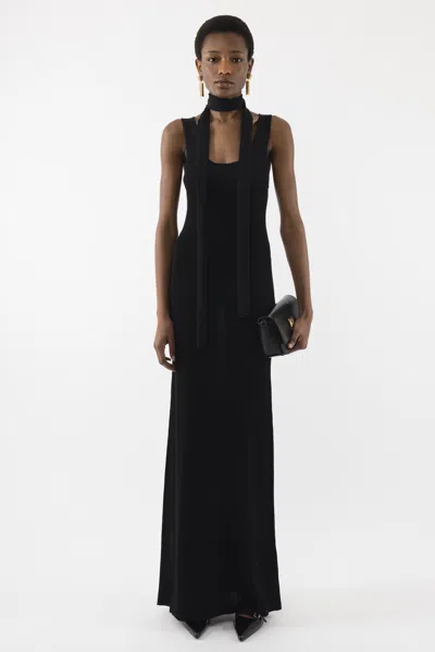 Arakii Moment Scarf Maxi Dress In Black