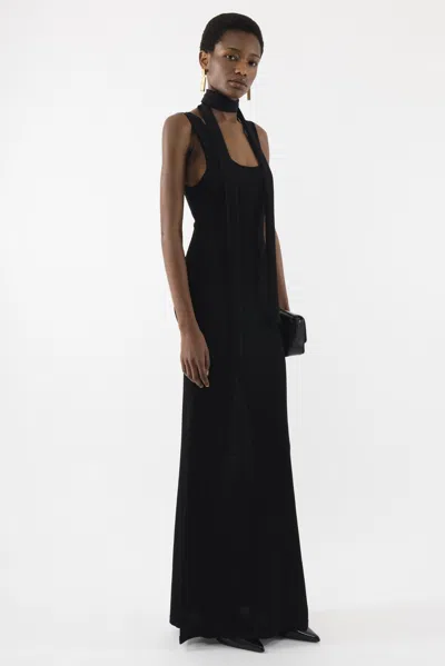Arakii Moment Scarf Maxi Dress In Black