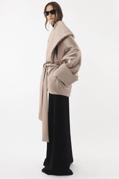 Arakii Padded Oversized Jacket In Brown