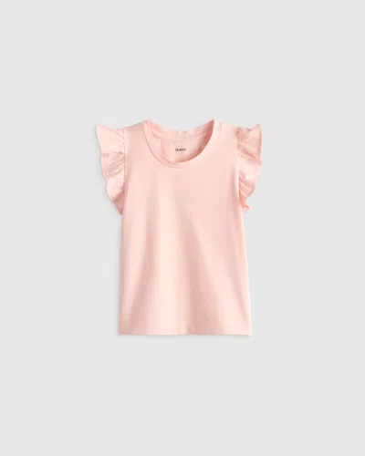 Quince Ruffle Sleeve Top In Pink