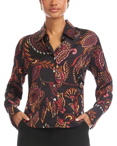 Fifteen Twenty Tawnie Print Side Pleat Shirt In Multi