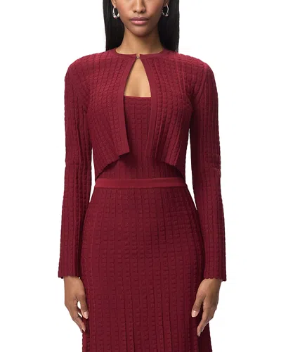 Herve Leger The Georgina Cardigan In Red