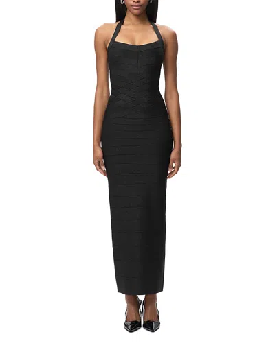 Herve Leger The Maxine Gown In Black