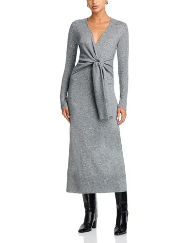 Veronica Beard Salomez Merino Wool & Cashmere Midi Dress In Gray