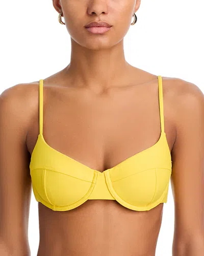 Ramy Brook Mona Bikini Top In Yellow